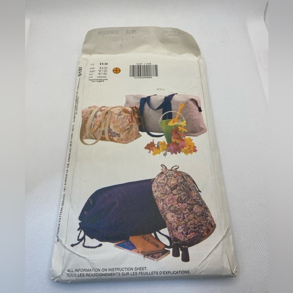 Vintage Sewing Patterns Backpacks/Bags - Picture 1 of 2